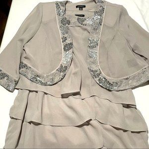 Le Bos Mother of the Bride Dress Gray